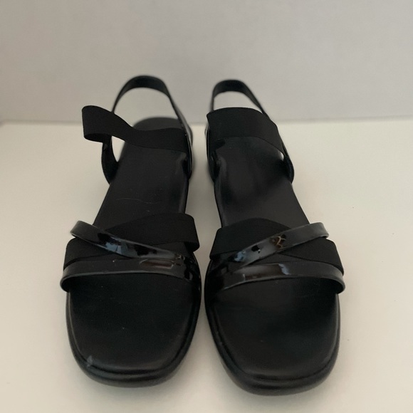 Munro American Bahama Black Low Wedge Strappy Sandals, Size 9 AAAA. - Picture 2 of 7